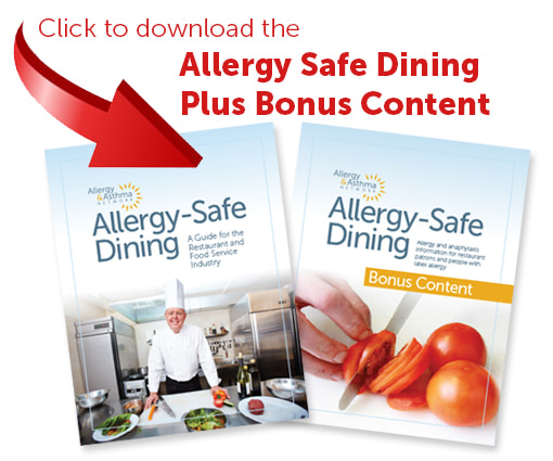 photo of allergy safe dining and bonus content magazine