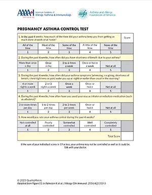 Thumbnail of pregnancy asthma control test