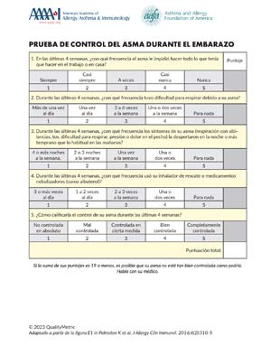 Thumbnail of pregnancy control test in spanish